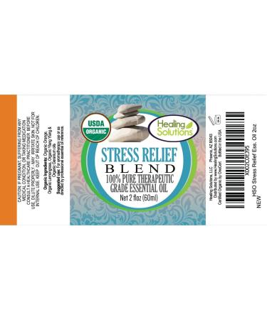 Healing Solutions Stress Relief Blend Essential Oil | 100% Pure Therapeutic Grade | 60ml Aromatherapy Oil for Relaxation & Calm - Buy Online on GoSupps.com