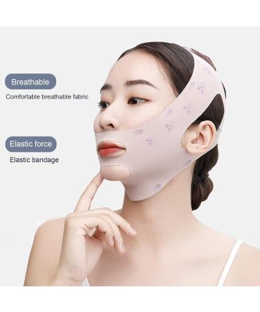 Satkali Slim Face Mask V-Shape Bandage Lift & Contour Treatment for Double Chin & Sagging Skin | Pink Rose - Buy Online on GoSupps.com