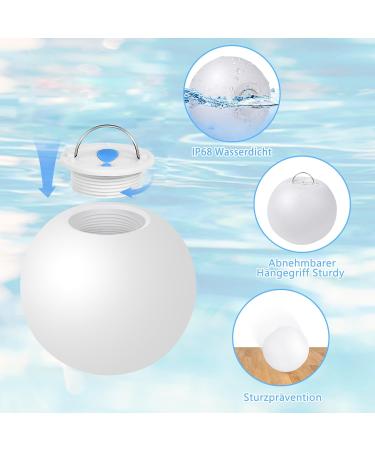 Ieilulu Floating Pool Lights - 4 Pack Waterproof RGB Lights with Remote for Pool Pond & Party - Buy Online on GoSupps.com