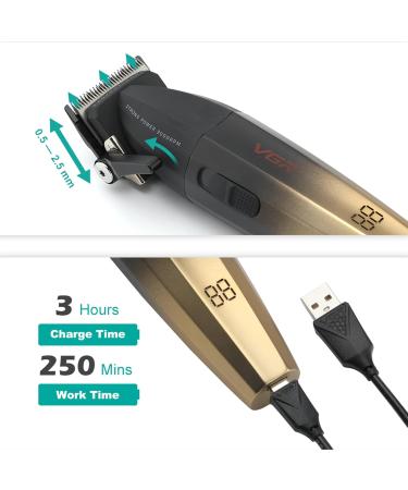 VGR 003 Fresh Fade Hair Clipper - Professional Cord/Cordless Rechargeable Hair Trimmer with LED Display | Shop Now for Global Shipping - Buy Online on GoSupps.com
