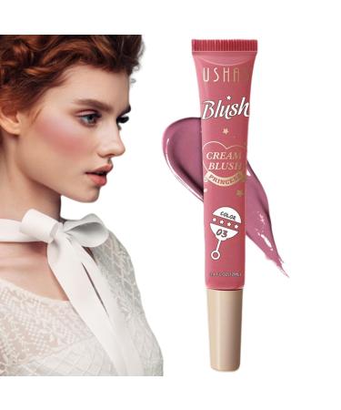 Matte Liquid Blushes | Matte Cheek Tint Cream for Mature Skin | Hydrating Mousse Liquid Blushes Long Wearing Moisture Blushes Cheeks Lips Make Up Pochy 03
