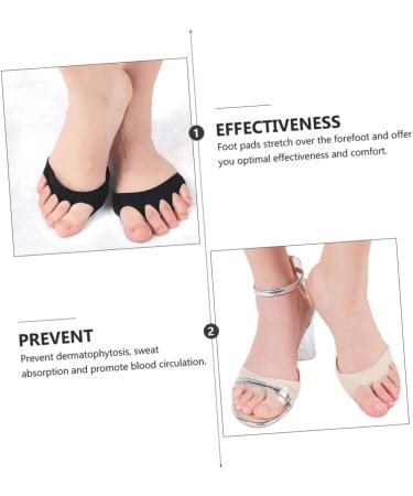 FRCOLOR 12 Pairs High Heels Forefoot Pad Black Clear Heels Toe Topper Liner Sock Toe Cushions for High Heels White Heel of Men's Sandals Open Toe Socks Heel Pad Man Absorb Sweat Cotton - Buy Online on GoSupps.com