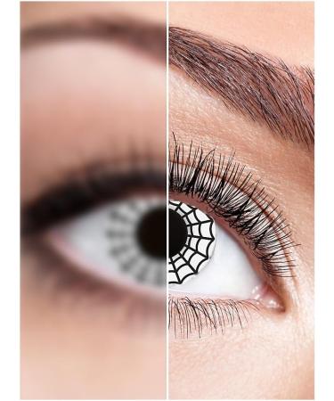 Spider Contact Lens - Colored Motif with Prescription - Annual Lens - Perfect for Halloween & Carnival - Dioptria -3.0 - Buy Online on GoSupps.com