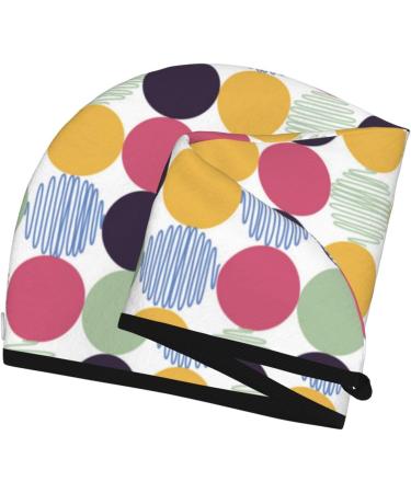 Polka Dot Microfiber Hair Towel | Super Absorbent Quick Dry Wrap for Women | Ideal for Long Curly & Thick Hair - Buy Online on GoSupps.com