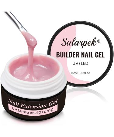 sularpek Sularpek Professional Nail Builder Gel for Repair Broken Nails Extensions and Modelling (Baby Pink) 15ml