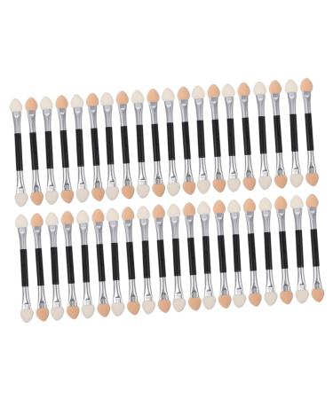 DRESSOOS 40pcs Latex Eye Shadow Stick Dual Ended Makeup Brush Eye Shadow Short Sponge Plastic