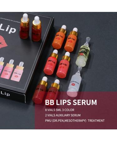 Reddhoon BB Lips Serum Kit: Semi Permanent Lip Pigment Treatment with 4 Colors Liquid Pigments, Exfoliating Gel, and Booster - Buy Online on GoSupps.com