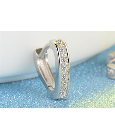 Shop Browol Elegant V-Shaped Heart Rhinestone Earrings | Hypoallergenic 925 Sterling Silver Jewelry - Buy Online on GoSupps.com