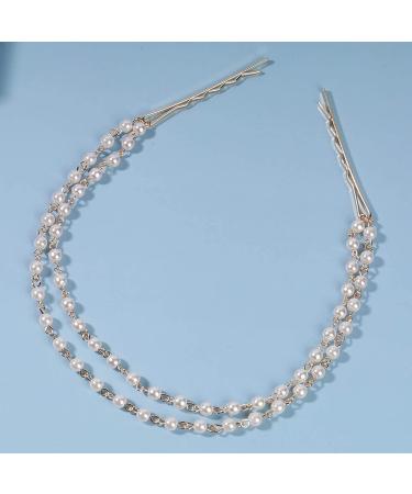 Shop Inilbran Boho Layered Head Chain | Gold Pearl Hairpins & Vintage Hair Accessories for Women & Girls - Buy Online on GoSupps.com