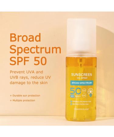 KYDA Oil Sunscreen Spray - SPF 50 Lightweight Hydration Mist | Broad Spectrum UVA/UVB Protection | International Shipping Available - Buy Online on GoSupps.com