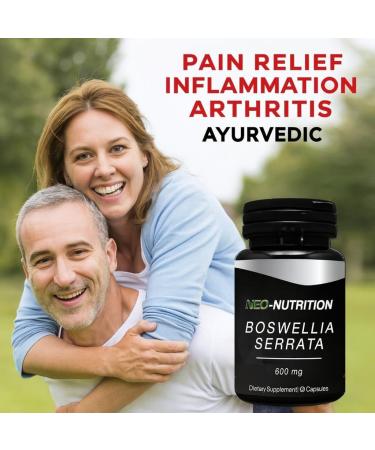 NEO-NUTRITION BOSWELLIA SERRATA 600mg Joint Health & Comfort Ayurvedic Herb: Indian Olibanum/Frankincens Healthy Mobility Support Pain Relief Inflammation Arthritis AYURVEDIC - Buy Online on GoSupps.com