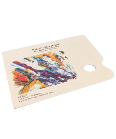Fdit Compact A3 Recording Pallet for Watercolor Foil Oil Disposable Colored Paper with Thumbhole Ideal for Artists on the Go