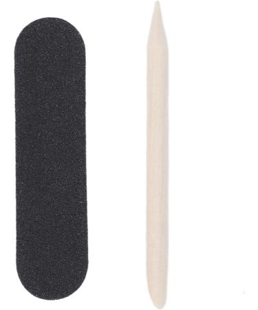 Long Wood Fake Nail Tips Glue Adhesive Fake Nail Sticker Elegant Nail File For Home Use 0070-6A - Buy Online on GoSupps.com