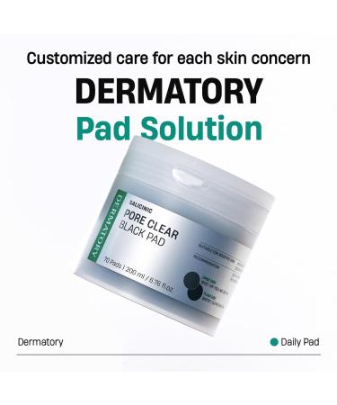 DERMATORY Salicinic Pore Clear Black Pad for Pore Refining with BHA Salicylic Acid Infused with 5% Charcoal (in fabric only) Facial Exfoliant for Blackheads Dual-Textured Korean Skin Care - Buy Online on GoSupps.com