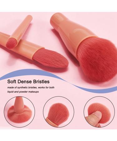 Buy XhuangTech 5Pcs Makeup Brush Set Premium Synthetic Brushes with Bling Rhinestone Case for Flawless Foundation Powder and Eye Makeup (Pink) International Shipping Available - Buy Online on GoSupps.com