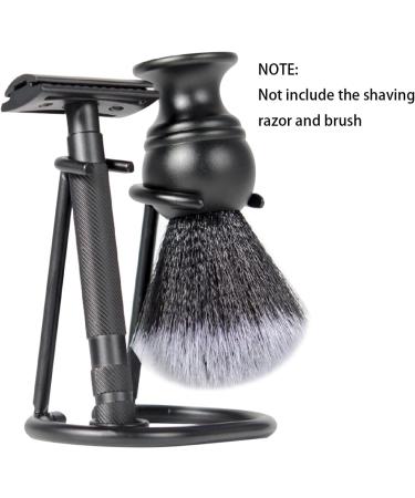 Gunmetal Shaving Razor and Brush Stand | Universal Holder for Safety and Straight Razors | Shave Brush Storage - Buy Online on GoSupps.com