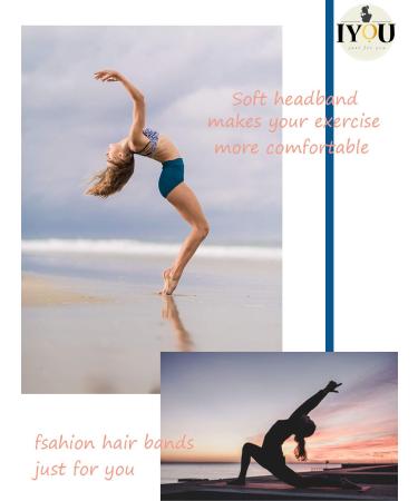 IYOU Fashion Headbands for Women & Girls | 2 Pack Knotted Cotton Sweatbands - Black Hairbands - Buy Online on GoSupps.com