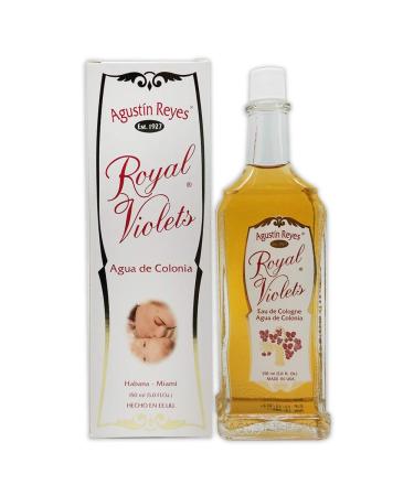 Royal Violets By Agustin Reyes 5 Oz Agua De Colonia Eau De Cologne Glass Bottle