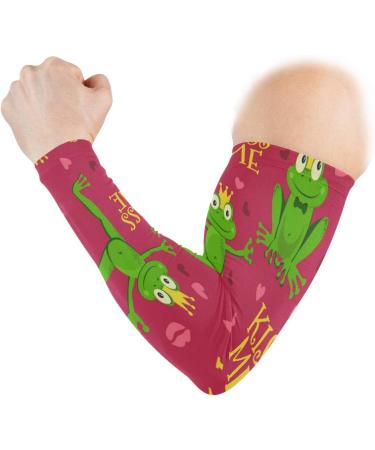 FANTAZIO Arm Sleeve Elbow Sleeves Cute Frogs Lips and Hearts UV Sun Protection Cooling Arm Elbow Compression - Buy Online on GoSupps.com