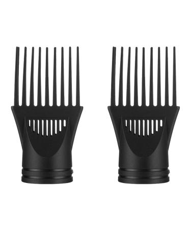 NA 2 Pcs Hair Dryer Diffusers Wind Blow Cover Comb Attachment Nozzles Quality Hair Styling Nozzle Tools for Hair Salon Home Black 6uu