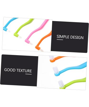 Partykindom Double-Headed Toothbrush - 4 Pack Sustainable Manual Toothbrushes for Travel | Gum-Resistant & Wear-Resistant Design - Buy Online on GoSupps.com