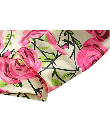ChYoung Baby Girl Clothes Set | Newborn Little Sister Romper Top, Rose Printed Pant & Headband | 3 Pieces | 12-18 Months | Pink-Floral - Buy Online on GoSupps.com