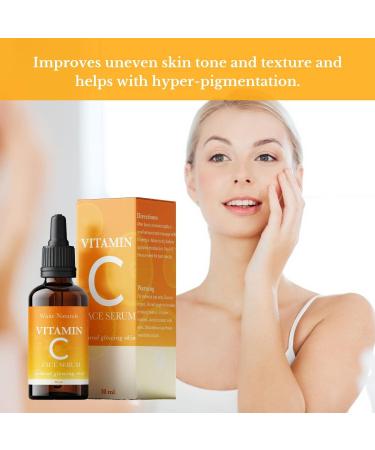 Pure Vitamin C Facial Serum - Anti-Aging Hydrating Dark Spot Reducer Fine Lines & Wrinkles Treatment for Glowing Skin - Buy Online on GoSupps.com