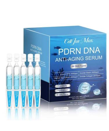 PDRN Serum 5000ppm Salmon DNA Ampoule 2000ppm Collagen Glutathione Niacinamide & 6in1 Hyaluronic Acids for Wrinkle anti-aging 30Count (1)
