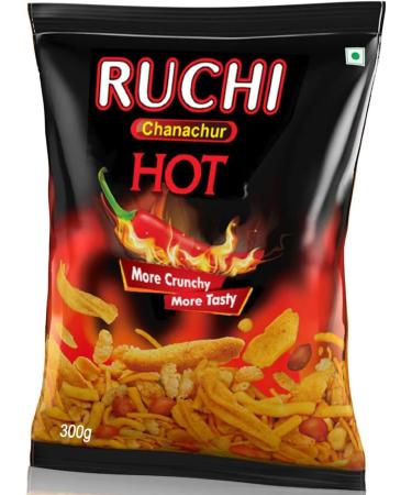 Ruchi Hot Chanachur Large packs - 2 x 500g Hot Chanachur packs extra Jhal/hot for the great taste perfect for snacking on the go with drinks and socializing - Buy Online on GoSupps.com