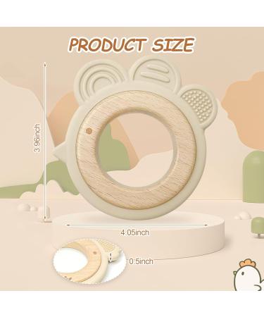 Natural Wood & Silicone Baby Bite Ring - Safe BPA-Free Gripping Toy | Perfect Eco-Friendly Gift - Buy Online on GoSupps.com