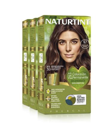 Natureint Biobased |Hair color without ammonia |5.7 chocolate chestnuts light |High proportion of natural ingredients3 pack |510 ml 5.7 chocolate chestnuts bright 170 ml (3 -pack)