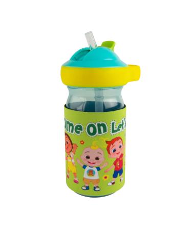 The First Years Chill & Sip Cocomelon Kids Water Bottle - Insulated Toddler Straw Cups with Flip Top and Protective DropGuard - 12 Oz - Ages 24 Months and Up