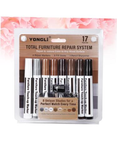 Healeved 51 PCs floor repair kit furniture touch-up up marker Hair color touch-up stick wood grain Assorted Colorx3pcs 1 count (Pack of 1) - Buy Online on GoSupps.com