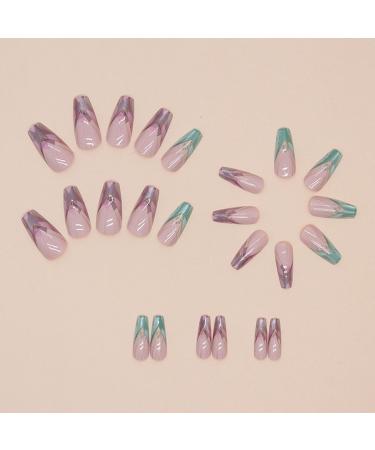 Press on False Nails | Colorful Irregular False Nails | User Friendly Fake Nails Set Cute Women False Nails for Holiday Dates Birthday Parties - Buy Online on GoSupps.com