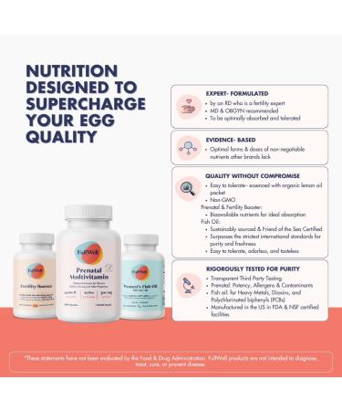 Fertility Trio: Prenatal Vitamin with DHA & Fertility Booster | 26+ Nutrients Dietitian-Formulated Non-GMO - 30 Servings Lemon Essence - Buy Online on GoSupps.com