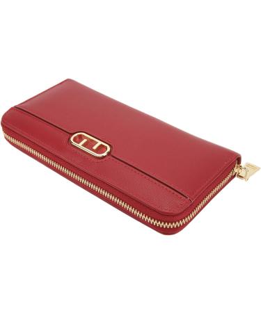 Stylish Women's Money Exchange Wallet - Large Capacity Zipper Coin Compartment Perfect for Travel & Parties (Red) - Buy Online on GoSupps.com