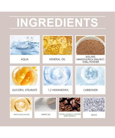 Coffee Mineral Salt Body Scrub Deep Exfoliating and Moisturizing Body Care with Dead Sea Salt and Natural Extracts for Smooth Skin - Buy Online on GoSupps.com