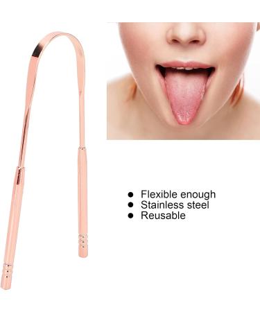 Premium Ros gold Tongue Cleaner & Scraper | Refresh Breath & Combat Bad Breath | Reusable Oral Hygiene Care - Buy Online on GoSupps.com