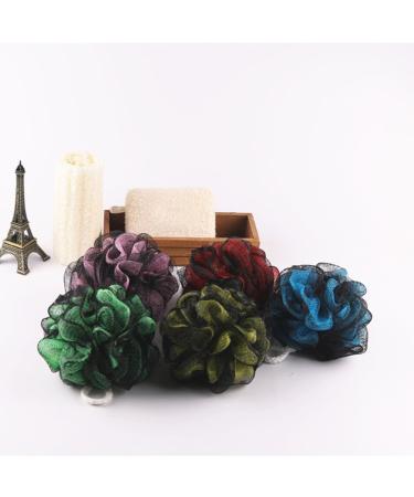 5pcs Exfoliating Bath Sponges | Mesh Pouf Shower Loofahs & Scrubbers | Premium Body & Shower Care - Buy Online on GoSupps.com