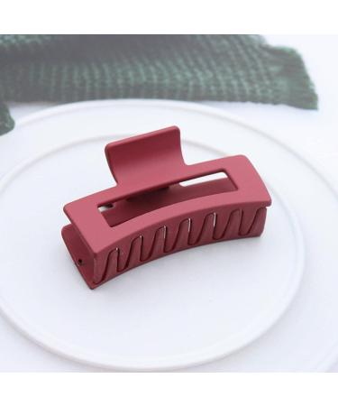 Hollow Frosted Square Grab Clip 8.5cm Medium Hair Clip Sweet Beauty Shark Clip (Set Of 8) Claw Clips For Thick Hair 8PC - Buy Online on GoSupps.com