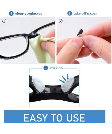 12 Pairs Silicone Nose Pads - Anti-Slip Soft Holder for Glasses & Sunglasses | Black & Transparent | Sports Eyewear Essentials - Buy Online on GoSupps.com