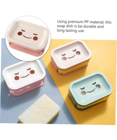Ciieeo Kitchen Soap Holder 3 Pcs Double Layer Soap Dish Travel Soap Case Plastic Soap Case Plastic Soap Dish Draining Holder Soap Wall-mounted Preservation Box Pp Pink - Buy Online on GoSupps.com