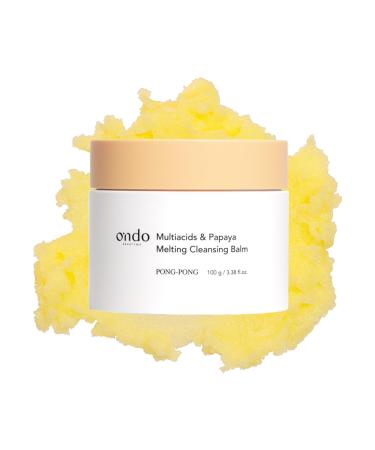 Ondo Beauty 36.5 MULTIACIDS & PAPAYA CLEANSING BALM Baume nettoyant visage d maquillant huile avec extrait de papaye 100 g