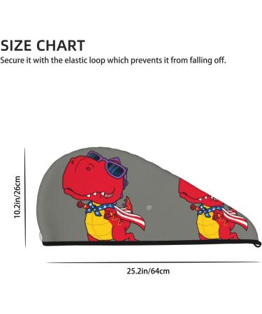 Dinosaur Super Hero Microfiber Hair Towel for Women | Soft Absorbent Coral Velvet Wrap - Quick Dry for Long Curly & Thick Hair - Buy Online on GoSupps.com