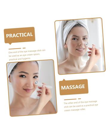 Massage Ice Roller Eye Cream Spoon - Beauty Tool & Eye Massager | Refreshing Eye Cream Applicator & Scoop - 10.5x2.8x1.5CM White - Buy Online on GoSupps.com