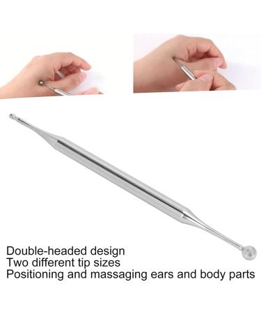 12 cm Stainless Steel Facial Reflex Zone Massage Device - Double-Headed Acupuncture Stick for Pain Relief & Self-Massage - Buy Online on GoSupps.com