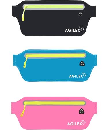 Agilex Passport Running Bag & Sports Belt for All Smartphones - Black/Neon | Jogging Fitness & Travel Accessory - Buy Online on GoSupps.com
