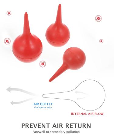 Scicalife 3pcs Ear Syringe Rubber Squeeze Bulb - Hand Ear Washing Tool for Kids & Adults - Buy Online on GoSupps.com