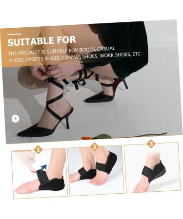 FRCOLOR Heel Protector Insoles for Plantar Protection - Non-Slip Shoe Pads for High Heels & Boots - Cushioned Comfort Black 12.8x6x0.5cm - Buy Online on GoSupps.com