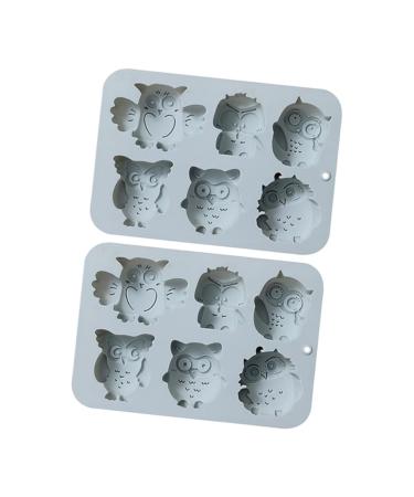 Milisten Candle Molds 2 Pcs Baking Cake Mold 3D Silica Gel Simple Candle Cupcakes 19.9x13.8cm Blue